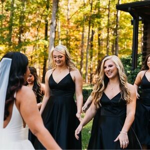 Elegant Black Women's bridesmaids  Dress